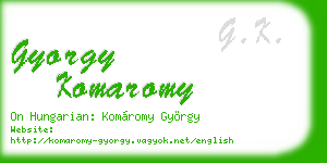 gyorgy komaromy business card