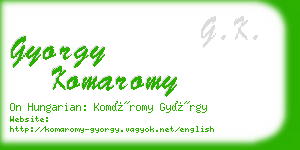 gyorgy komaromy business card